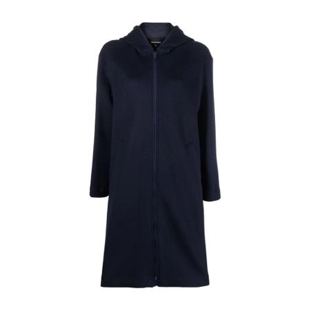 Emporio Armani, Single-Breasted Coats Niebieski, Kobieta, Rozmiar: S