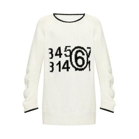 MM6 Maison Margiela, Knitwear Beige, Heren, Maat:L,Katoen