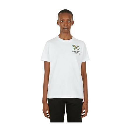 Kenzo Tiger Tail K T-Shirt Hvid, Dame T-shirts