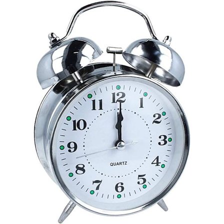 Vækkeur med klokke, Vækkeur til natbordet med dobbelt klokke, Klassisk