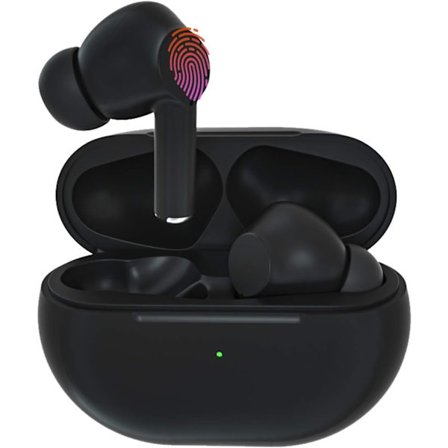 Bluetooth 5.0 öronsnäckor In-Ear 3D Stereo Touch Control Pop Up Auto Pairing Sport Hörlurar Svart