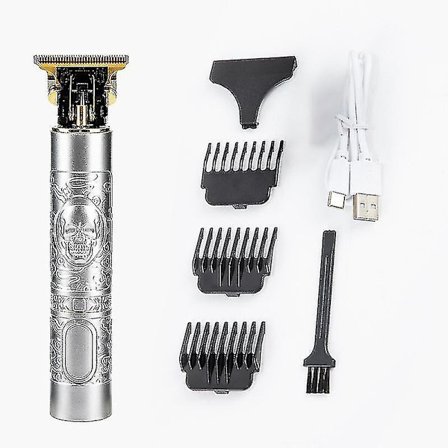 Elektrisk hårklippare Hårtrimmer för USB uppladdningsbar elektrisk rakapparat skägg
