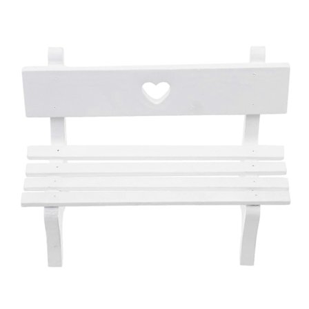 Mini Tre Dekorativ Stol Fotograferingsrekvisitt Ferskenhjerte Design Simuleringsbenk