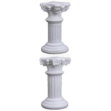 2x Romersk pelare Grekisk kolonn Staty Piedestal Ljusstake Staty Bord Party Dekor-Yvan