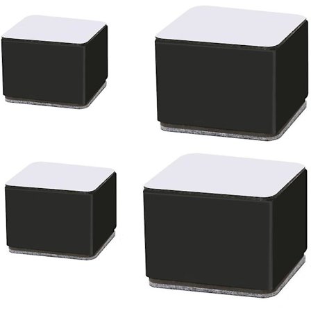 2"/5cm Kolstål Möbler Riser Kvadrat Svart Sänghöjare 2.4" Bred Lim Möbel Riser Lägger Till 2" Höjd Till Sängar Soffor Garderober Stöder 20 000 l