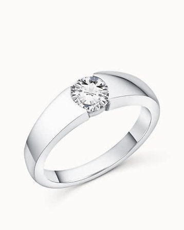 Solitairering Catrin 950 Platin Naturlig Diamant 0.30 Carat - Forlovelsesringe & Vielsesringe hos Vanbruun
