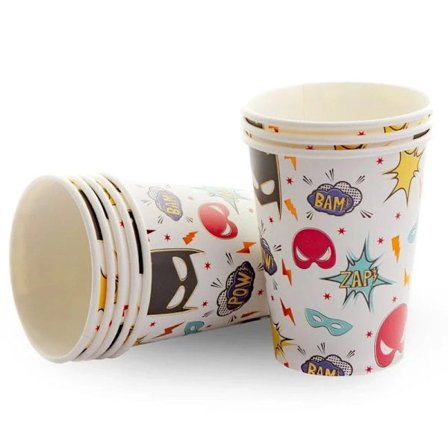 Pappimukit Superhero, 8 kpl - Great Pretenders