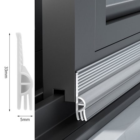 2/4M Skjutfönster Tätningslist Drag Excluder TRANSPARENT