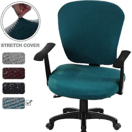 Toimistotuolin päällinen 2 osaa Venyvä tietokoneen toimistotuolin päällinen Yleismaailmallinen tuolin istuimen päällinen Stre