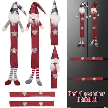 6st Jul Kylskåp Cover Jultema Kylskåp Mikrovågsugn Handtagsskydd Jul Heminredning