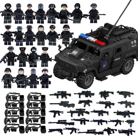 Militärbyggklossar Serie Terrängfordon Minifigur Leksak-3