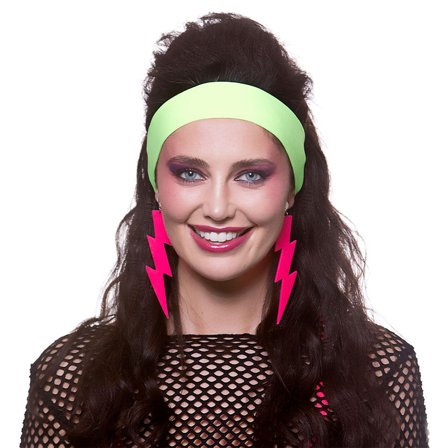 80-luvun Otsapanta Neon Vihreä