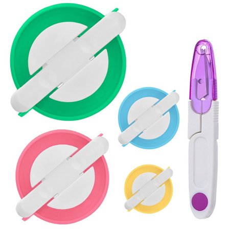 Pom Pom-tillverkare - 4 storlekar Pom Pom-tillverkare - DIY Hantverksverktygsset Dekoration + 1 par PS-saxar (5)