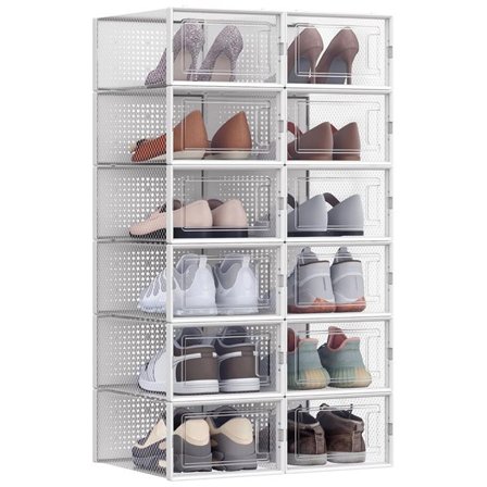 Modulær skooppbevaring i plast - Hvit/klar