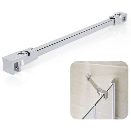 40 cm Dusjglass Støttestang i Rustfritt Stål, Rammeløs Dusjdør Fast Panel For Våtrom Dusjinnhegninger, Vegg-til-glass Støttestang For 8mm-12mm