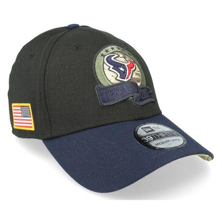 New Era - NFL Black flexfit Czapka Z Daszkiem - Houston Texans M 39THIRTY NFL Salute To Service 22 Black/Navy Flexfit @ Hatstore