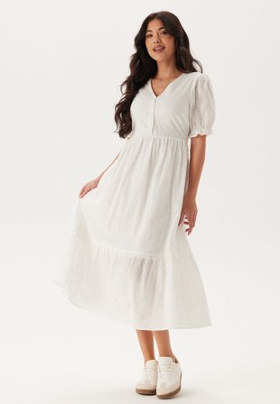 Happy Holly-Broderie Anglaise V-Neck Dress-44/46