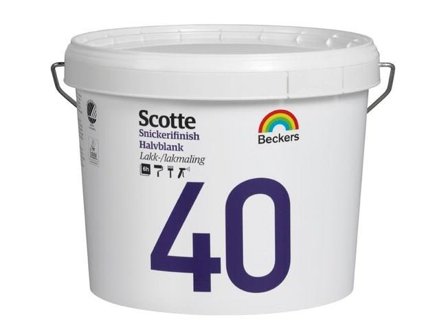 Beckers Lackfärg, Scotte 40 Snickerifinish halvblank, 3L, Valfri kulör, Färg & tapeter
