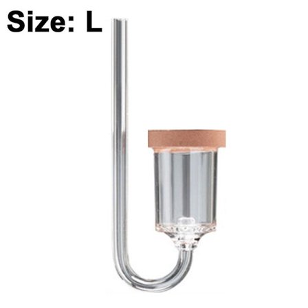 Akvarie CO2-diffusor 2 i 1 med integreret boble tæller L