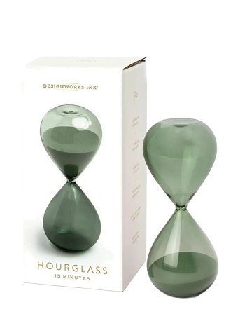 DesignWorks Inc Timeglas 15 Min Stedsegrøn - Green - H16CM