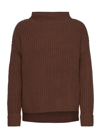 Slfselma Ls Knit Pullover Noos Pullover Striktrøje Brun Selected Femme
