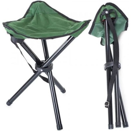 Fiske stol (grøn)/Sammenklappelig fiskestang med velcrolukning a
