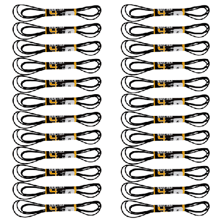 Grafters Runda 60cm Skosnören (Paket med 24) Paket med 24 Svart
