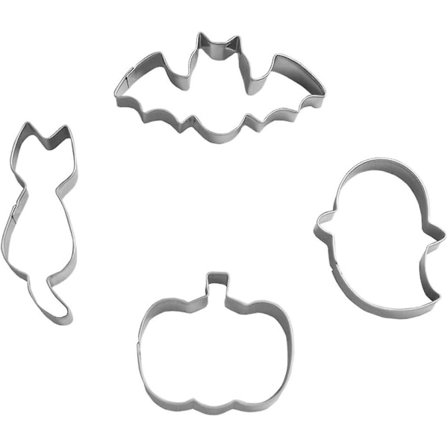 Mini Halloween Cookie Cutter Set - 4 delar rostfritt stål