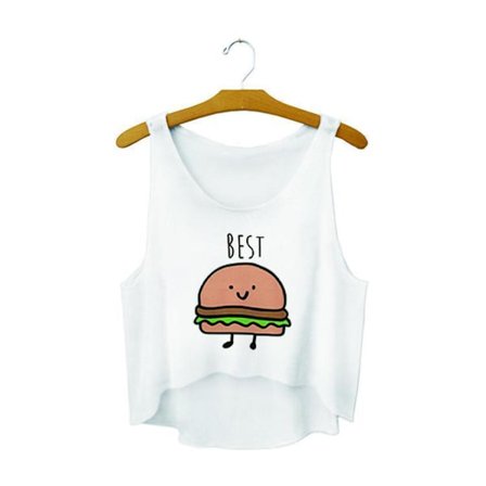 Bästa Hamburgaren Crop Topp