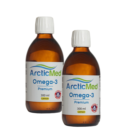 ArcticMed 2 x Omega-3 Premium Lemon, 300 ml