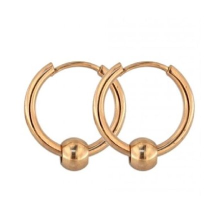 1 Par 10 mm. Hoops örhängen i IP Pläterad stål med kula