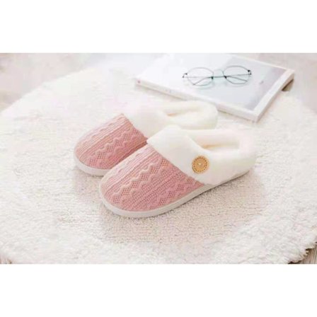 Dame-tøfler i fuskepels med minneskum, sklisikre innendørs- og utendørssko, varme plysjtøfler for soverommet, med snøring og fuskepelsfôr, 24 cm