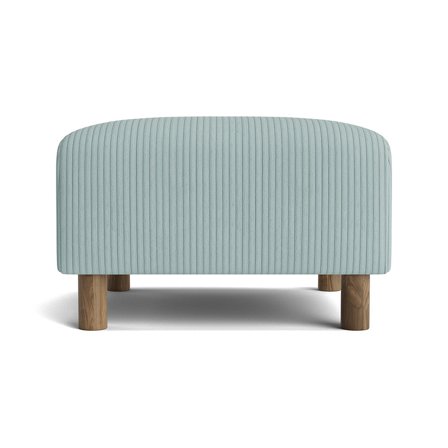 Toledo Pouf Hocker in Lincoln Pastellblau, Gestreiftes Cord-Design, Moderner Sitzhocker für Wohnzimmer, Beinstütze, Weiche Polsterung, 45cm