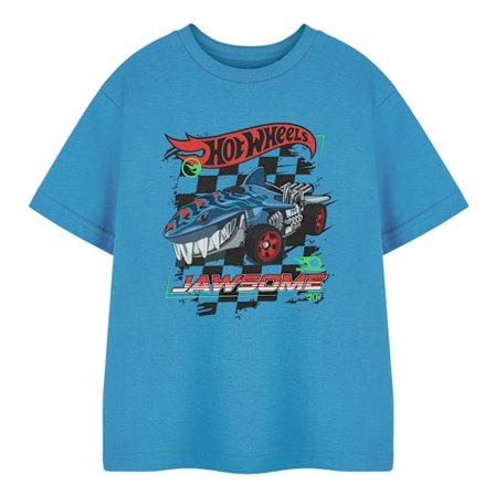 Hot Wheels Pojkar Jawsome T-shirt 3-4 år Blå