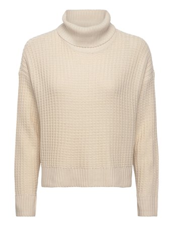 Vero Moda Vmomega Ls Rollneck Pullover Boo - Cream - XS