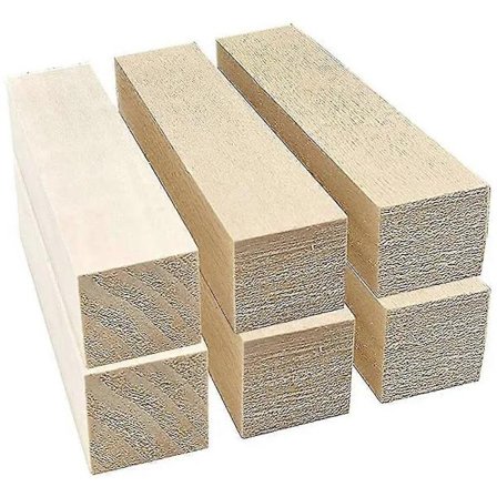 6 stk Lind Snideriblock Kompatibelt Tre Nybegynner Snideri Hobby Kit DIY Snideri Tre -Øks