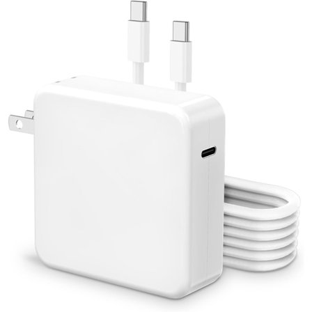 Mac Book Pro Oplader - 100W USB C Oplader Hurtig Oplader til Mac Book pro/Air iPad Pro 12.9, 11 tommer 2020/2018 Samsung Galaxy og Alle USB-C Bærbare 