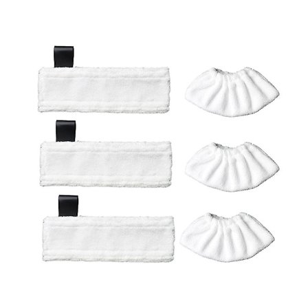 3 stk Mikrofiber Mopp Kluter 3 Mopp Trekk Kompatibel for Sc2 Sc3 Sc4 Sc5 Damprensere