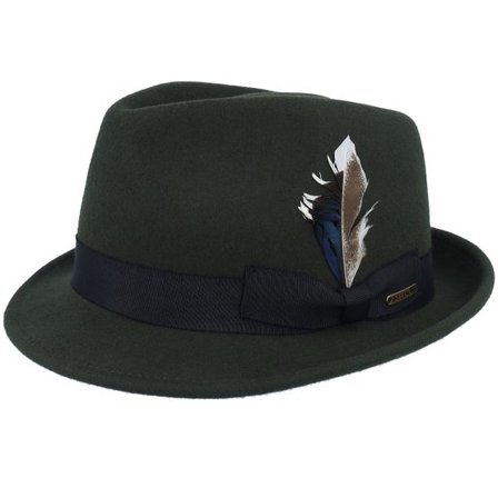 Stetson - Grön trilby Hatt - Woolfelt Rain Forest Trilby @ Hatstore