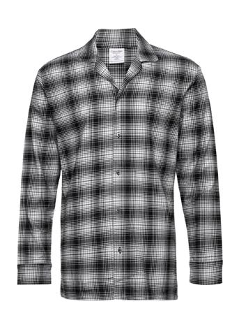 L/S Button Down Underwear Night & Loungewear Pyjama Tops Multi/mønstret Calvin Klein