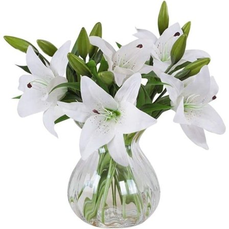 Konstgjorda blommor, 5 st Latex konstgjorda liljor