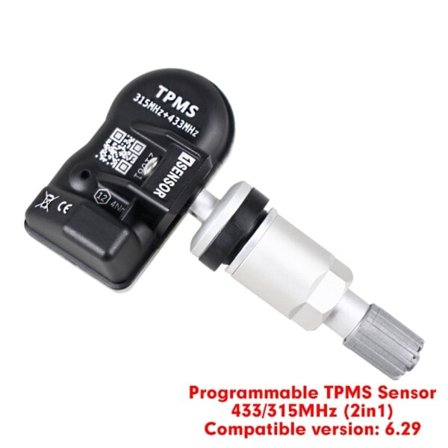 Ohjelmoitava anturi 315/433MHz 2in1 TPMS kumi metalli rengas paine anturi