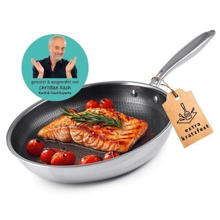 Rachs Poêle Kochwerk förstekningsstruktur bikake 24cm non-stick beläggning för alla typer av spisar resistent