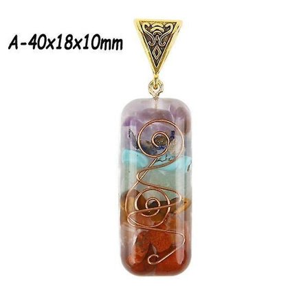 7 Chakra Energy Pendant Halsband Rainbow Crystal Pendant Yoga Meditation Halsband för Resin Smycken