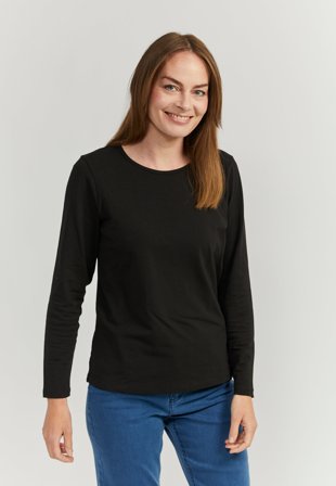 Jensen - Langærmet T-shirt - Sort