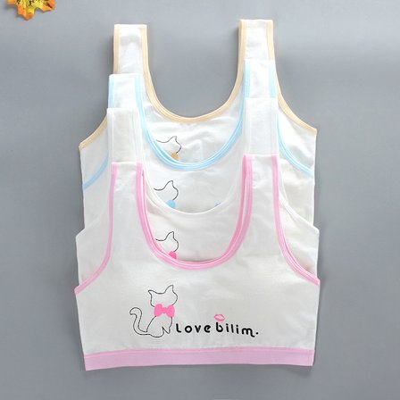 Pige bh, pubertets-teenager trykt karakter undertøj unge piger