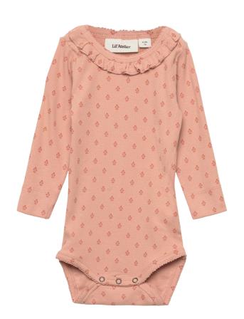 Nbfgago Ls Slim Body Dec Lil Bodies Long-sleeved Lyserød Lil'Atelier