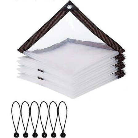 Läpinäkyvä suojapeite säänkestävä kokoontaitettava peite, sopii käytettäväksi puutarhassa ulkona kasvihuoneessa (3m x 4m) -Sy