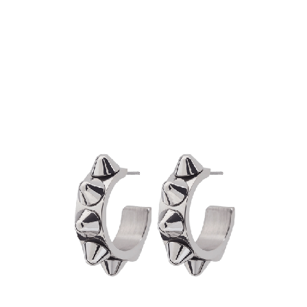 Edblad Peak Creole Earrings Small Steel Smycken & klockor Dam Grå ONESIZE