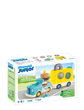 PLAYMOBIL Junior: Crazy Donut Truck With Stacking And Sorting Feature - 71702 - Multi/patterned - ONE SIZE